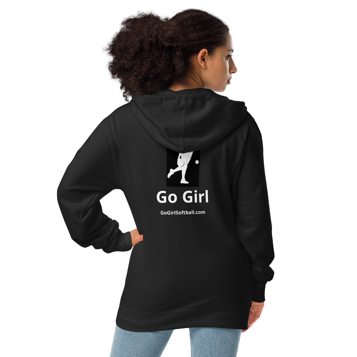 Go Girl Unisex Zip Up Hoodie