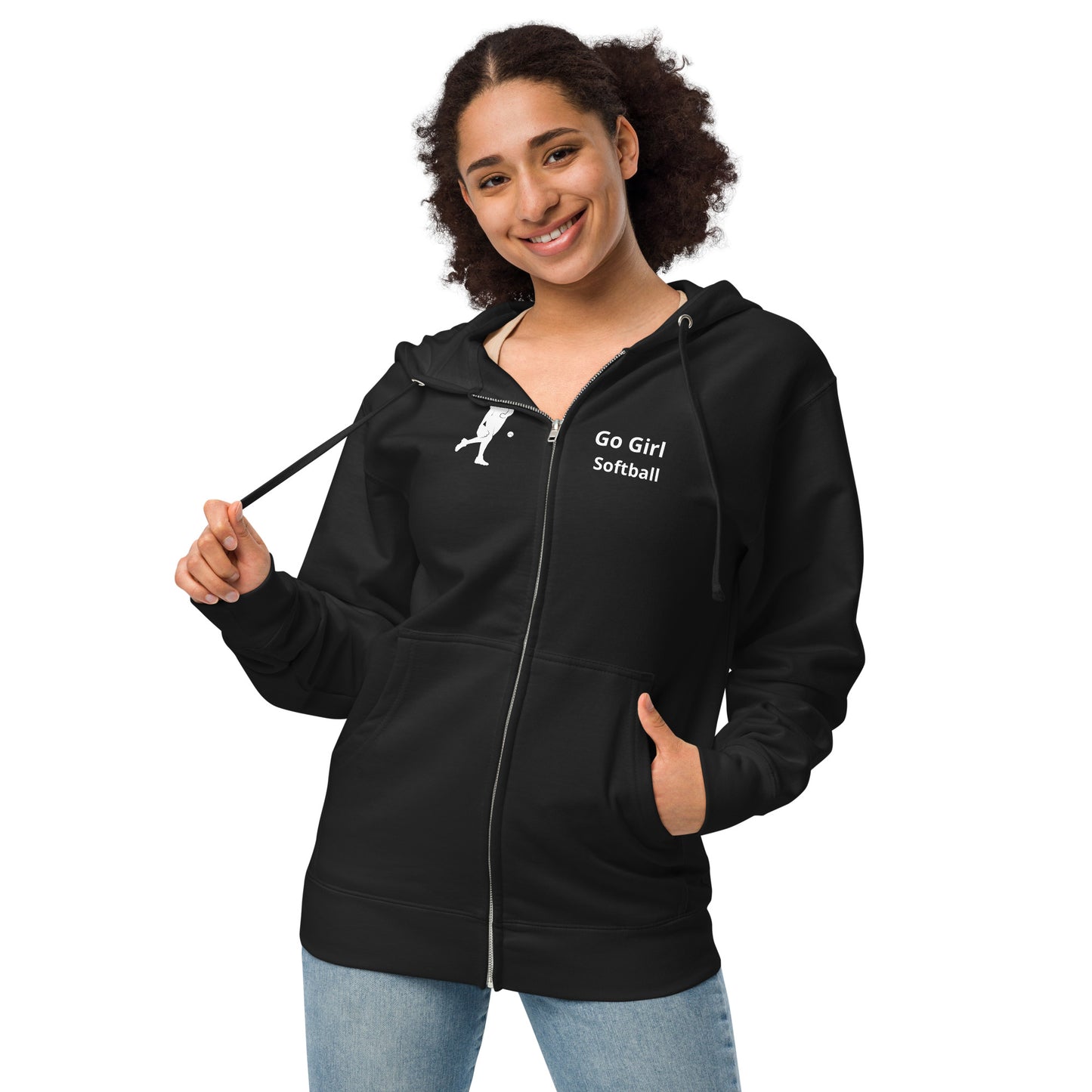 Go Girl Unisex Zip Up Hoodie